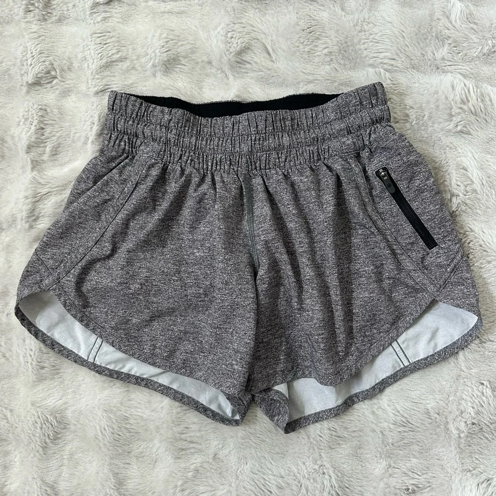 Lululemon Athletica Gray Athletic Shorts with Elastic Waistband - Picture 3 of 9